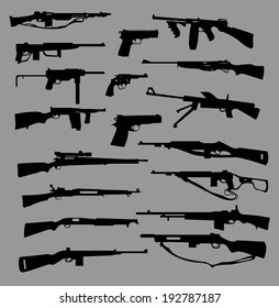 World War II Weapons Icon Set