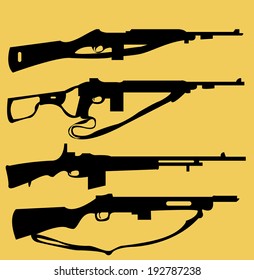 World War II weapons icon set