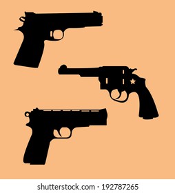 World War II weapons icon set