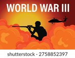 World war III sign vector illustration