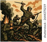 WORLD WAR ILLUSTRATION VECTOR GREAT 
