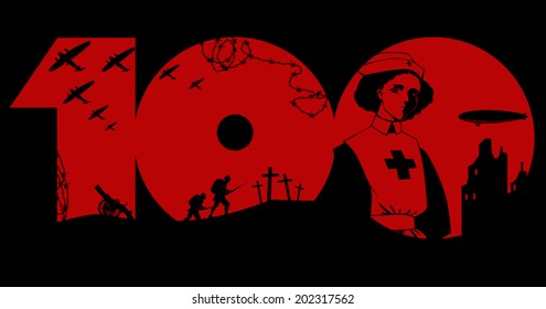 World War One centennial graphic design