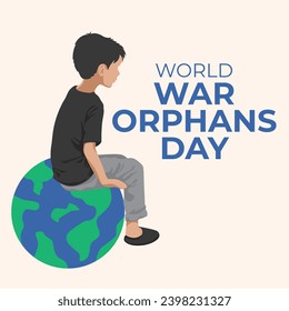 World War Orphans Day design template good for celebration usage. orphans design illustration. orphans image. vector eps 10. banner template.