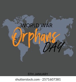 World War orphans day theme template. Vector illustration. Suitable for Poster, Banners, campaign and greeting card.