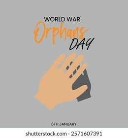 World War orphans day theme template. Vector illustration. Suitable for Poster, Banners, campaign and greeting card.