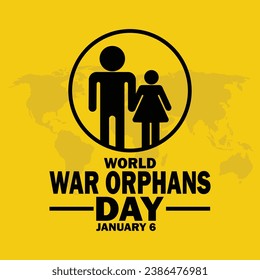 World War Orphans Day. Vector illustration. January 6. Suitable for greeting card, poster and banner.