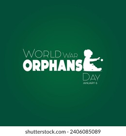World War Orphans Day Vector Design 6 January Social Media Post