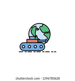 world war, tank icon. Element of history color icon for mobile concept and web apps. Color world war, tank icon can be used for web and mobile