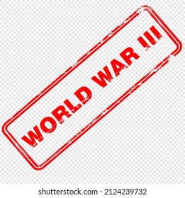 World War Three. Vector Rubber Stamp.