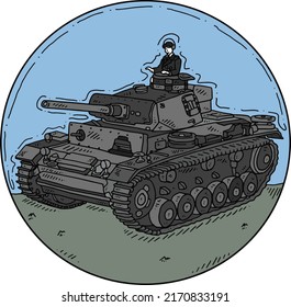 Ilustración de vectores de tanques de Alemania