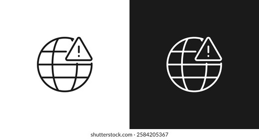 World warning icon. Illustration vector