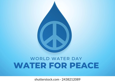 WORLD WATER DAY, 22ND MARCH. SAVE WATER. EVERY DROP COUNTS water for peace campaign