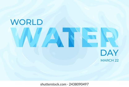 Cartel abstracto del Día Mundial del Agua. Ahorra agua. Ilustración de vector