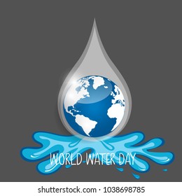 World water day background design. Vector illustration