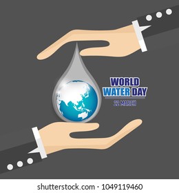 World water day background design. Vector illustration.