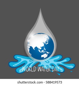 World water day background design. Vector illustration.