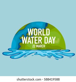 World water day background design. Vector illustration.