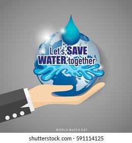 World water day background design. Vector illustration.