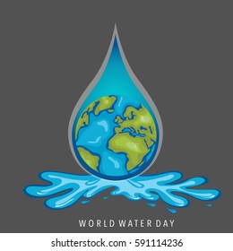 World water day background design. Vector illustration.