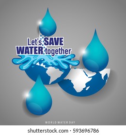 World water day background design. Vector illustration.