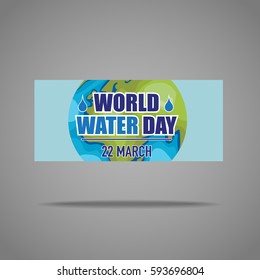 World water day background design. Vector illustration.