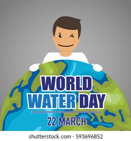 World water day background design. Vector illustration.