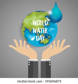 World water day background design. Vector illustration