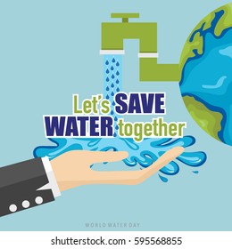 World water day background design. Vector illustration.