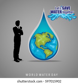 World water day background design. Vector illustration.