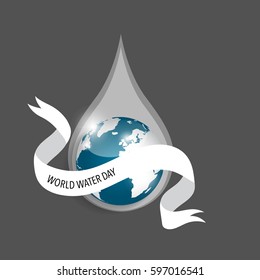 World water day background design. Vector illustration