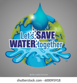 World water day background design. Vector illustration.