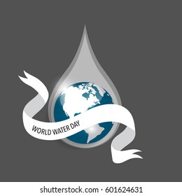 World water day background design. Vector illustration.