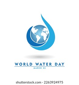 world water day background , greeting card or poster for campaign save water. Save the water