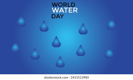 world water day background , greeting card or poster for campaign save water.March 22. Vector illustration. Holiday poster.