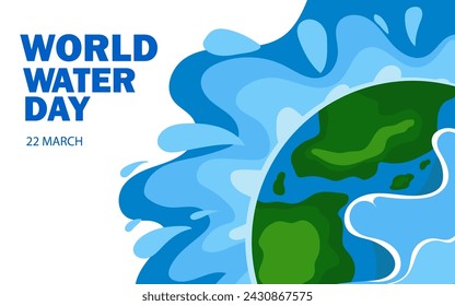 world water day background , greeting card or poster for campaign save water
