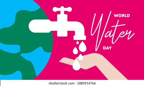 World Water Day Background Illustration Vector.