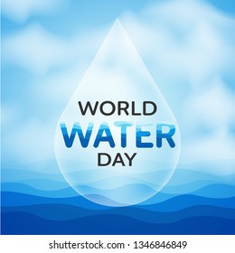 World Water Day background image,Natural resource preservation,Vector,Illustration.