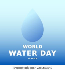 World water day Background on white and blue background ,for march 22 , Vector illustration EPS 10