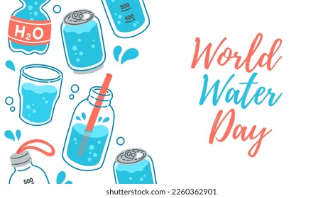 World Water Day Background. Vector EPS10 illustration Suitable for Greeting Card and Poster.