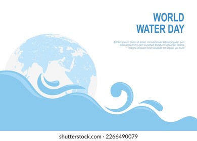World Water Day background. Vector illustration background.