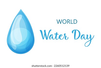 World Water Day banner with drop