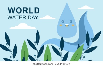 world water day banner template vector