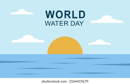 world water day banner template vector