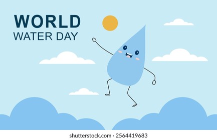 world water day banner template vector