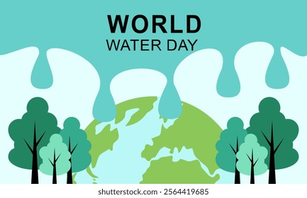 world water day banner template vector