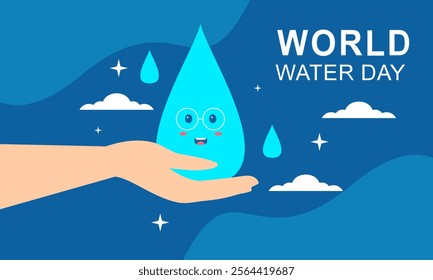 world water day banner template vector