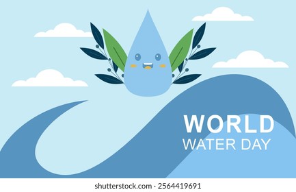 world water day banner template vector