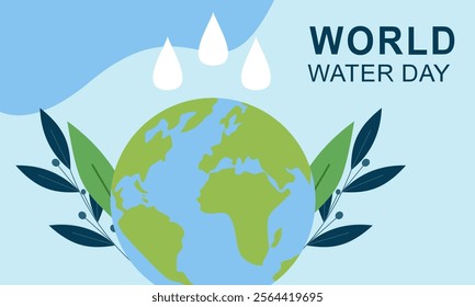 world water day banner template vector