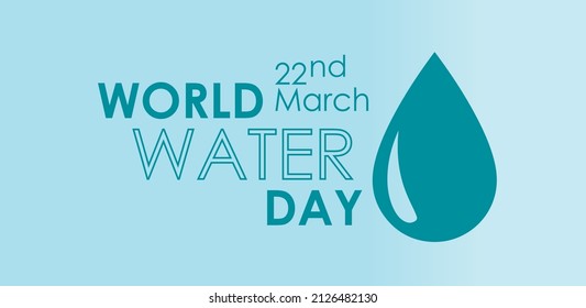 World Water day banner vector. Water day. Modern design Water day banner template. 22 March World water day vector illustration.