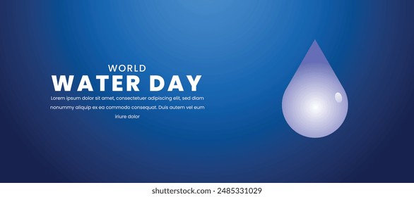 Ilustración vectorial del Anuncio del Día Mundial del Agua